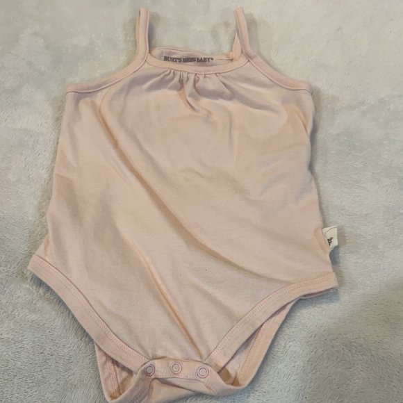 New Burts Bees Baby Pinke Tank Top - One Piece Size 9-12 Months! - Picture 1 of 5